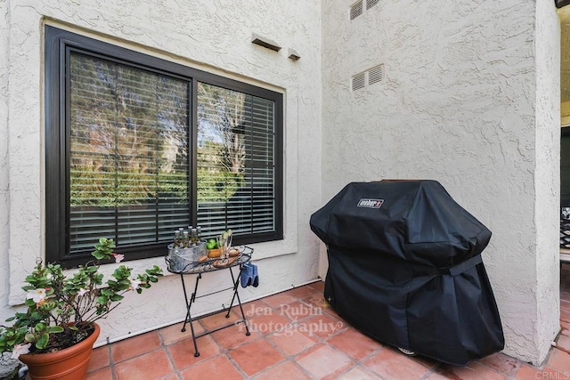 view of patio featuring area for grilling