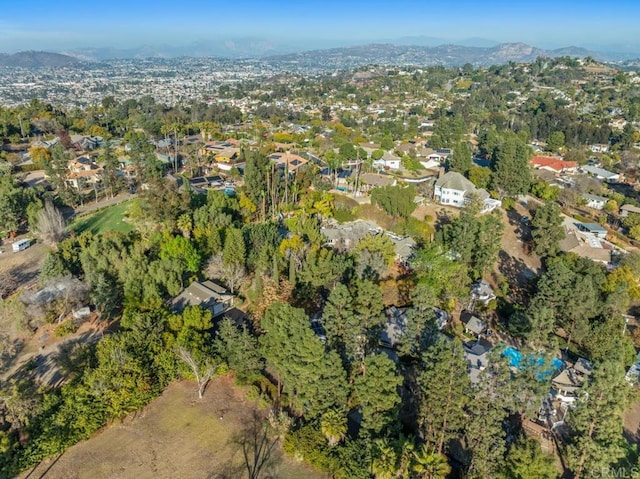 aerial view featuring a mountain view