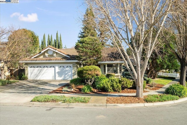 view of front facade featuring a garage