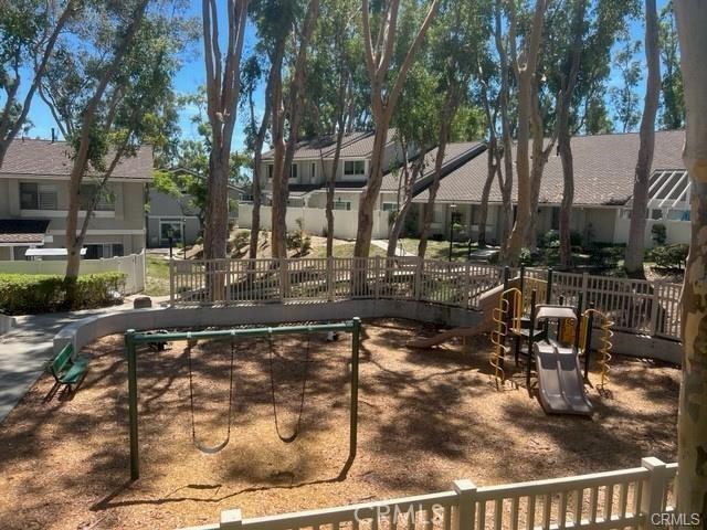 view of yard with a playground