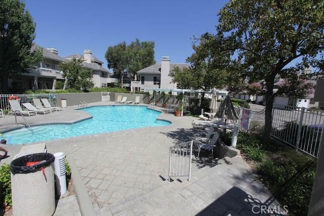 view of pool with a patio area