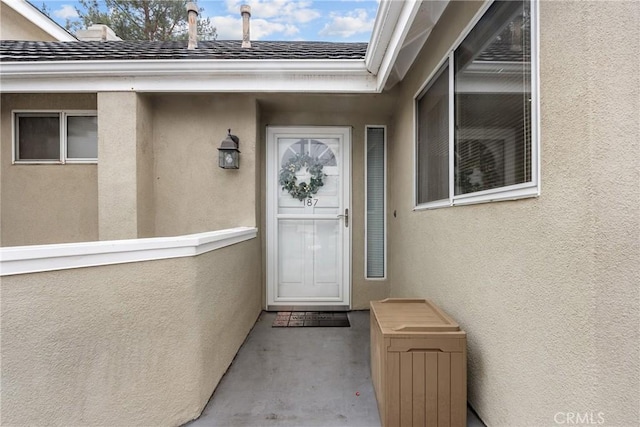 view of doorway to property