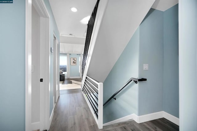 hallway featuring hardwood / wood-style floors