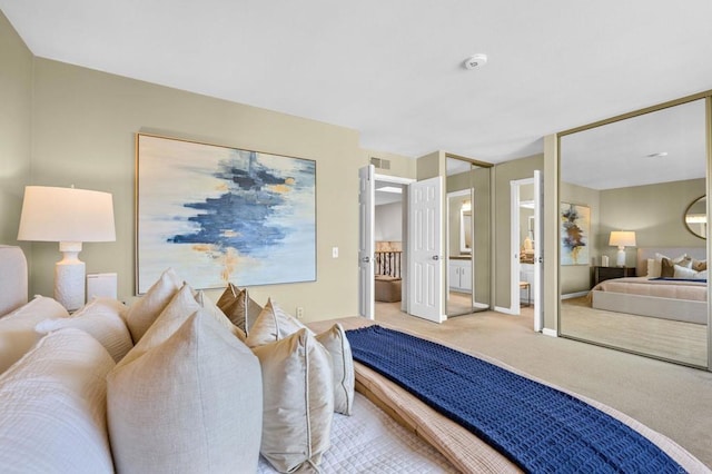 view of carpeted bedroom