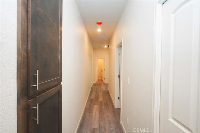 hall featuring dark hardwood / wood-style flooring