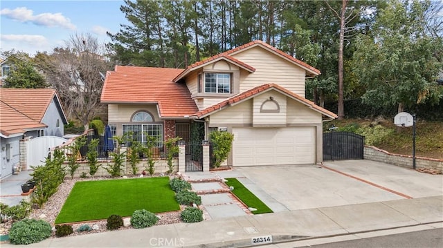 front of property featuring a garage