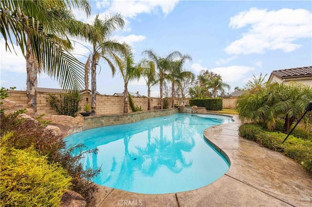 view of pool with a fenced in pool and a fenced backyard