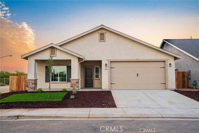 ranch-style house with a garage