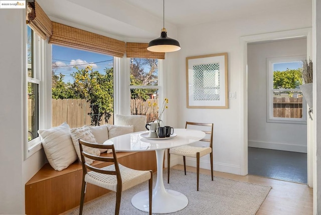 sunroom with breakfast area