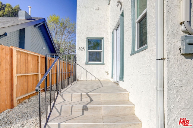 view of stairway