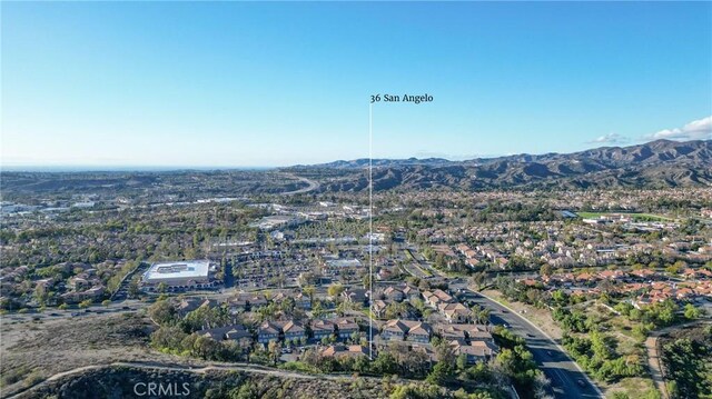 aerial view featuring a mountain view