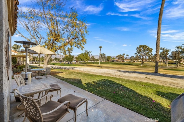 view of yard with a patio