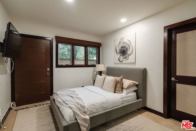 view of carpeted bedroom