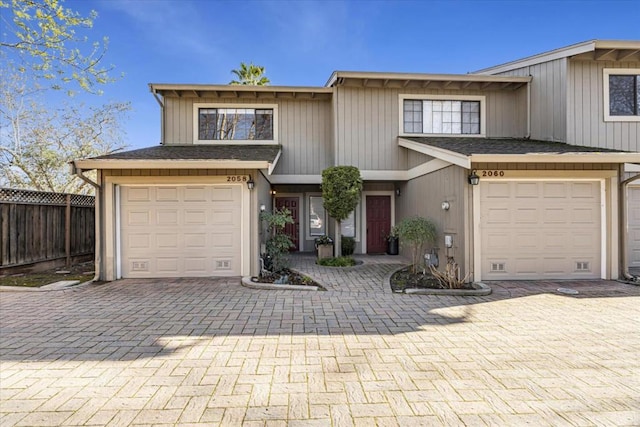 view of front of home featuring a garage