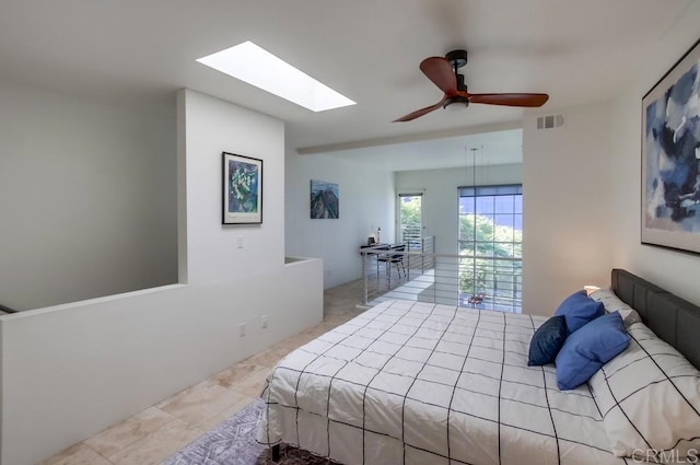 bedroom with ceiling fan