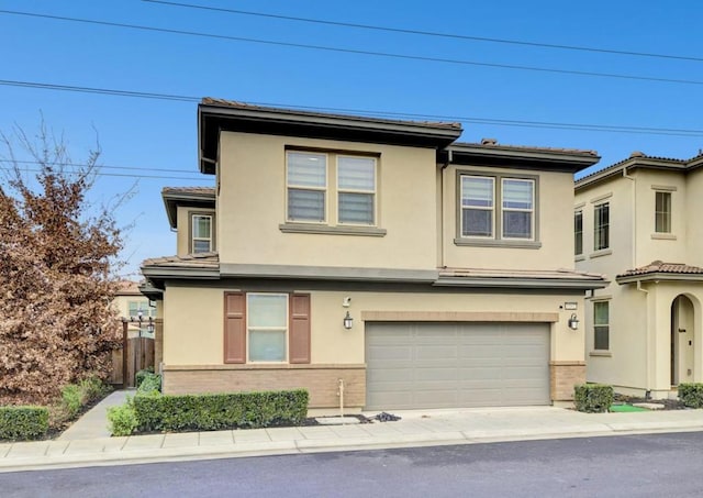 view of front facade with a garage