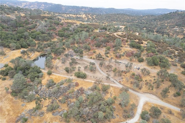 view of mountain feature featuring a water view