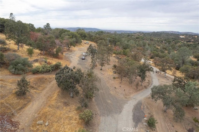 drone / aerial view with a rural view
