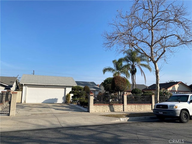 view of front facade with a garage