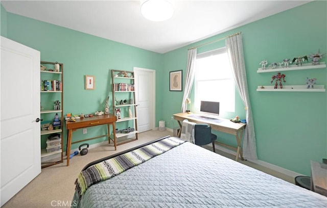 bedroom featuring carpet flooring