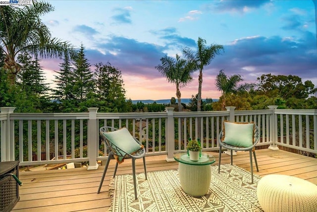 view of deck at dusk