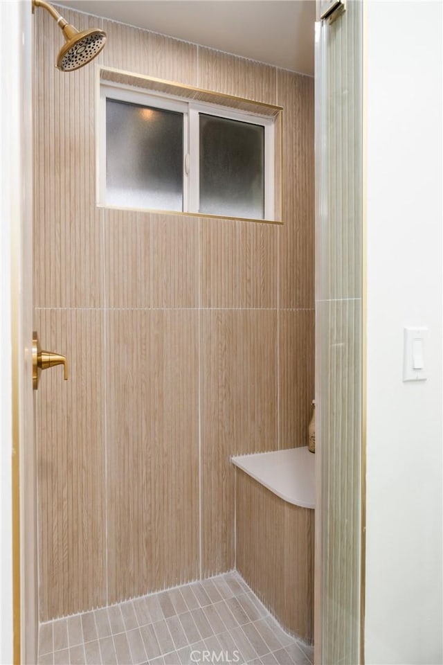 bathroom with walk in shower