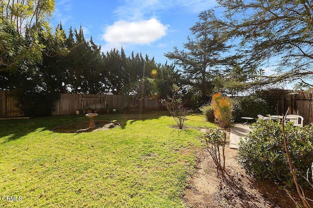 view of yard with a patio