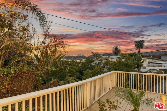 view of deck at dusk