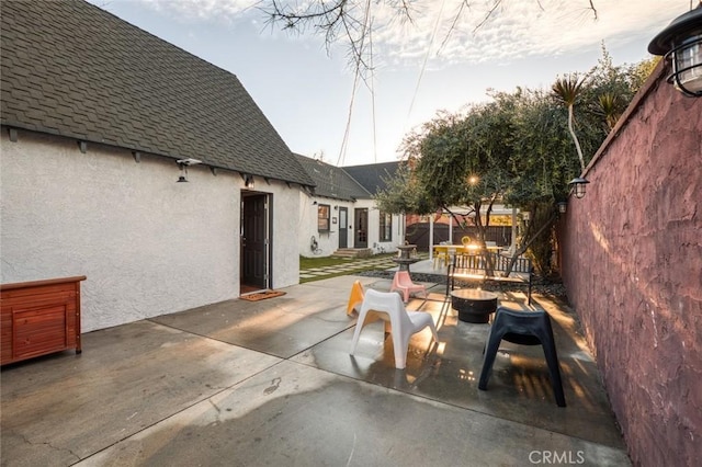 view of patio with fence