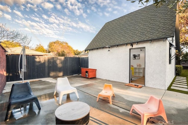 view of patio / terrace with a fenced backyard