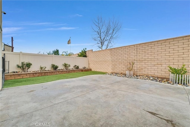 view of patio / terrace with a fenced backyard