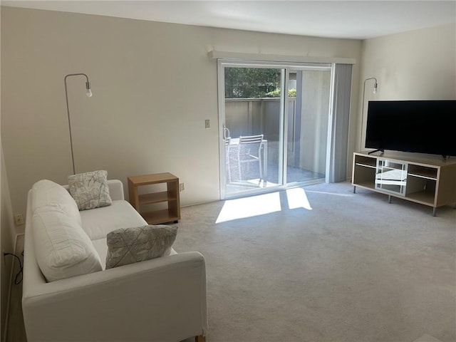 living room featuring carpet floors