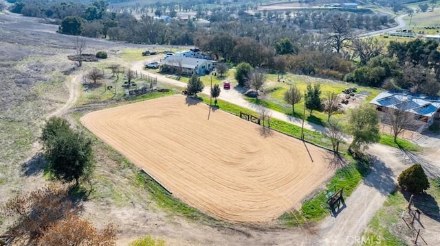 bird's eye view with a rural view