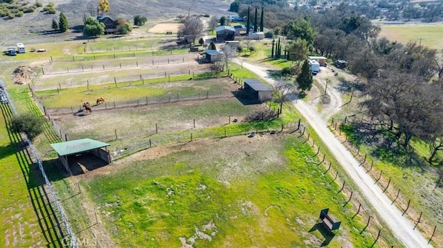 bird's eye view with a rural view