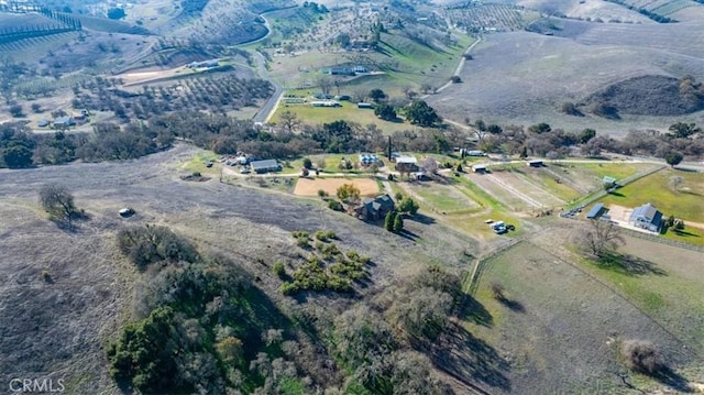 aerial view featuring a rural view