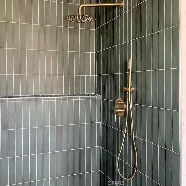 room details with tiled shower