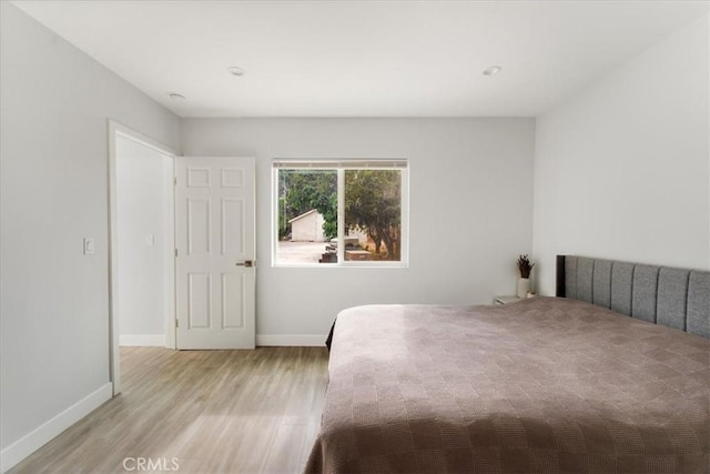 unfurnished bedroom featuring light hardwood / wood-style flooring