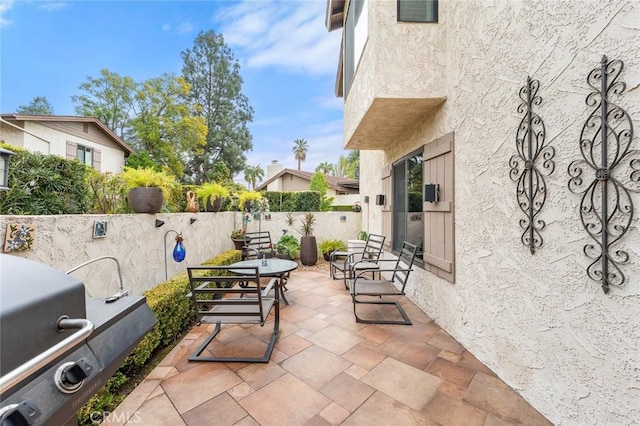 view of patio / terrace with area for grilling