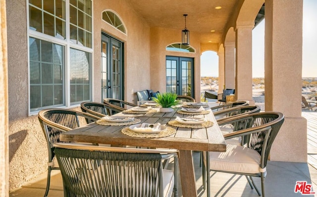 view of patio / terrace with french doors