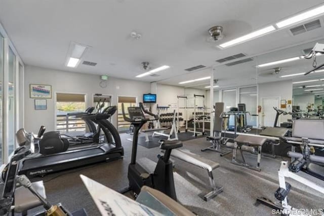 view of workout area