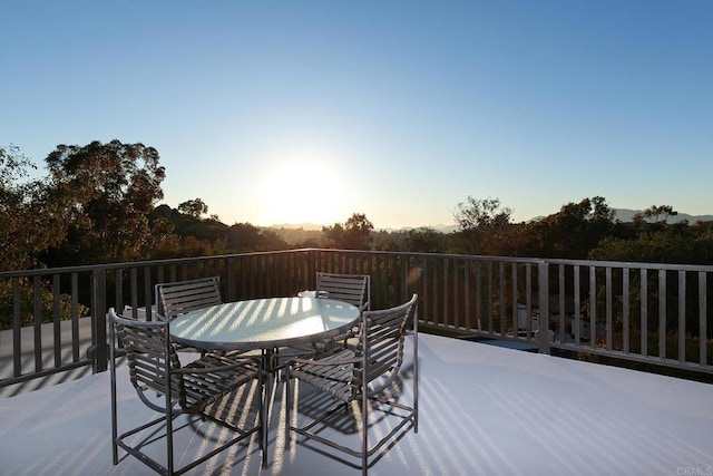 view of deck at dusk