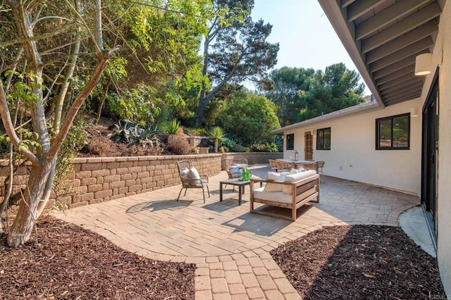 view of patio with outdoor lounge area