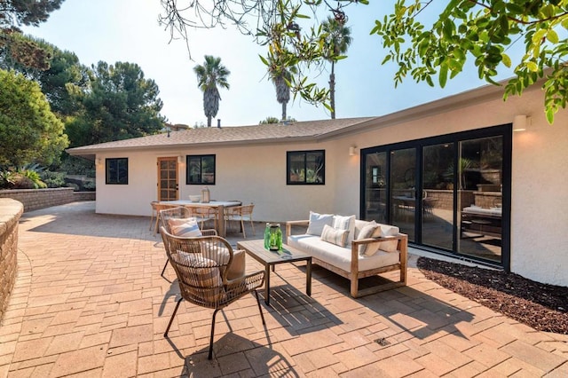 view of patio / terrace with an outdoor living space