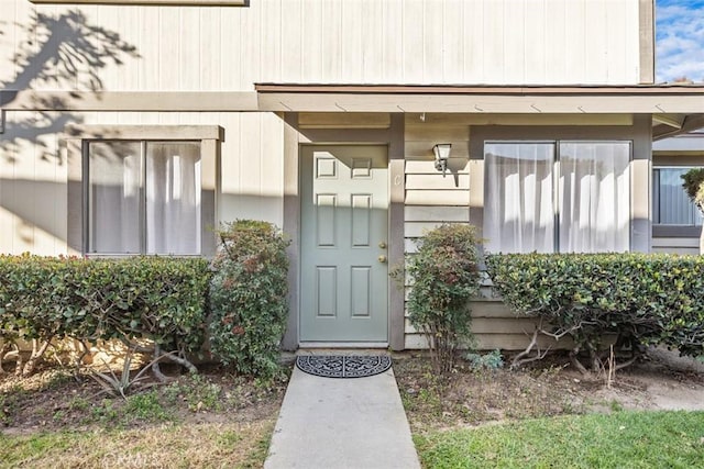 view of doorway to property