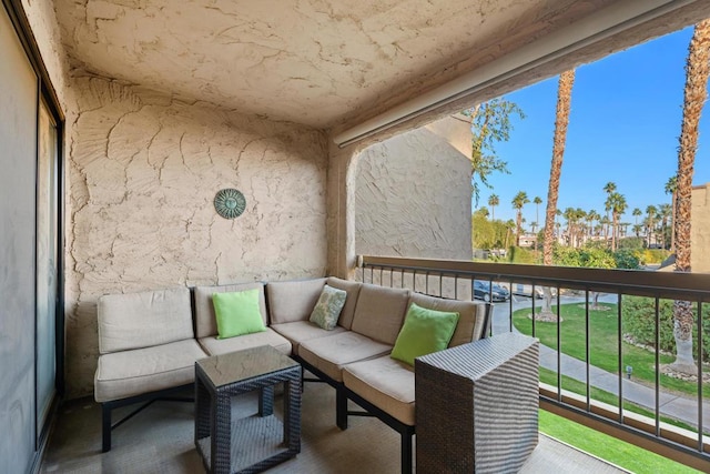 balcony with an outdoor living space