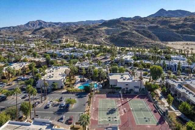 aerial view featuring a mountain view