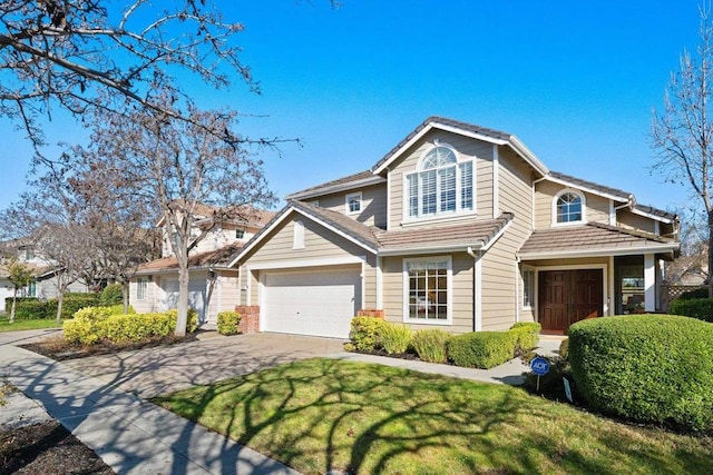 view of property featuring a front yard