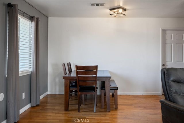 dining area featuring light hardwood / wood-style flooring