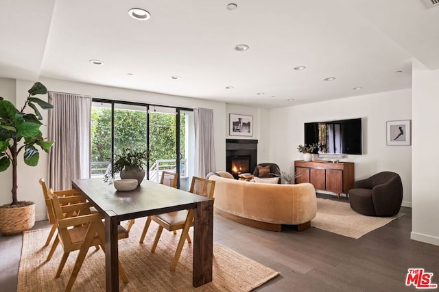 dining room featuring hardwood / wood-style flooring