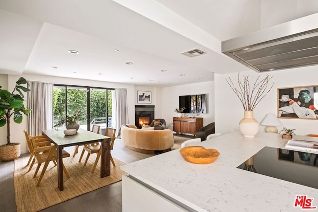 interior space featuring dark hardwood / wood-style floors